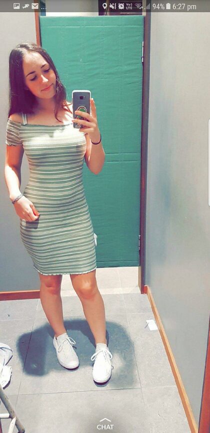 Cute green striped dress 