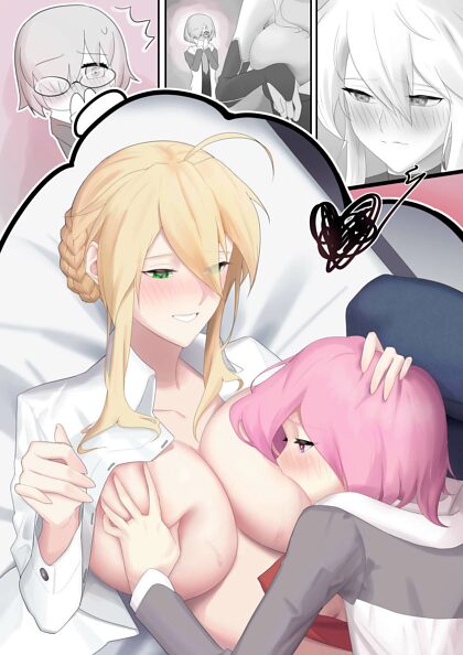 Mash Dreaming About Sucking Lartoria's Breasts