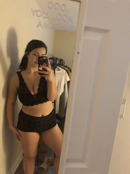 Not sure if this set qualifies as lingerie, and I would never normally post something like this but I felt really good about it.