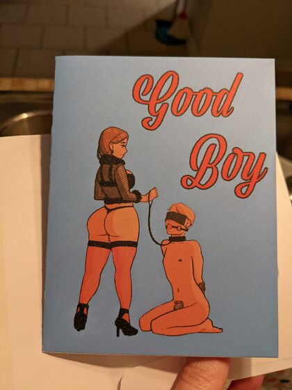 Нашла идеальную открытку для моего «хорошего мальчика»