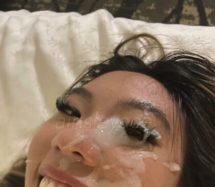 The biggest asian cum facial lover you’ll know of
