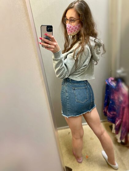 Jean skirts are coming back and I am here for it