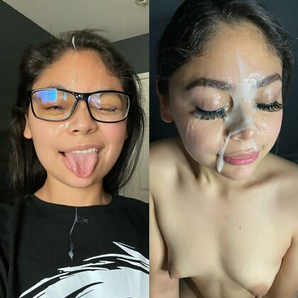 Glasses on or fully nude?