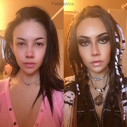 Freya de God of War avant et après le cosplay