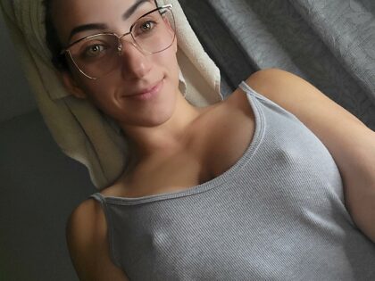 scientist and mom- showers feel great but going braless a whole weekend feels even better