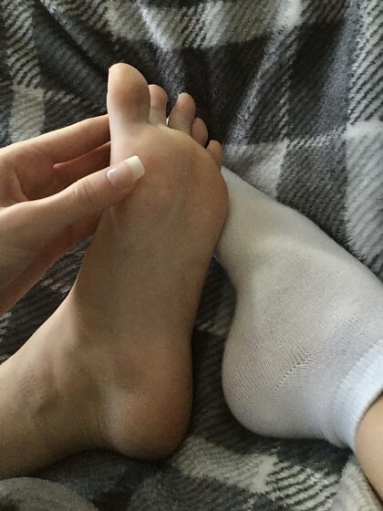 Eu adoraria uma massagem nos pés