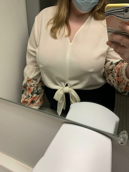 I did not realize how sheer this top is until I went to the restroom…..oops