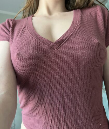 My favorite shirt for showing off my pokies ;)