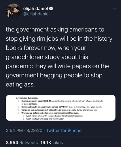 Government ass-eating guidelines.