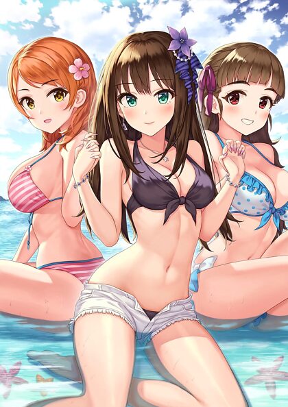 Three Cuties at the Beach