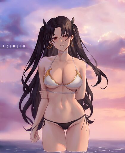 smiling ishtar in a swimsuit