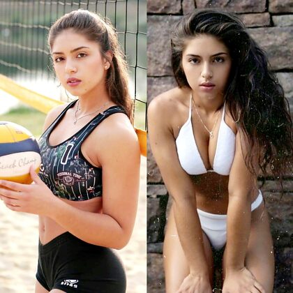 Beachvolleyballspielerin und Model