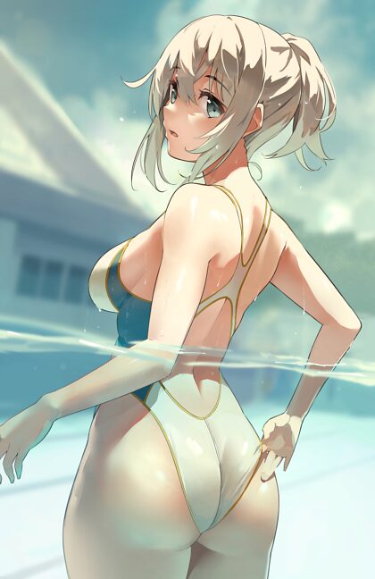 At the swimming pool