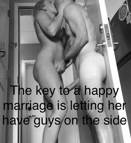 The key to a happy marriage !!