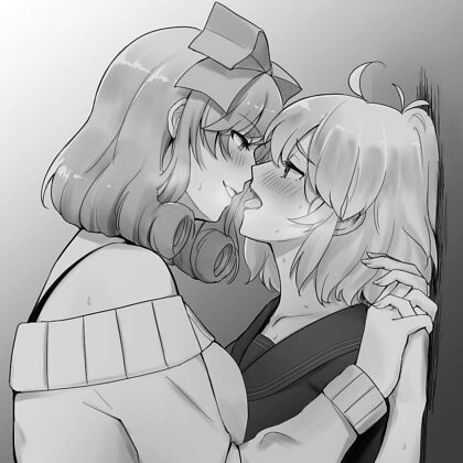 Haruka und Hikage wollen sich küssen