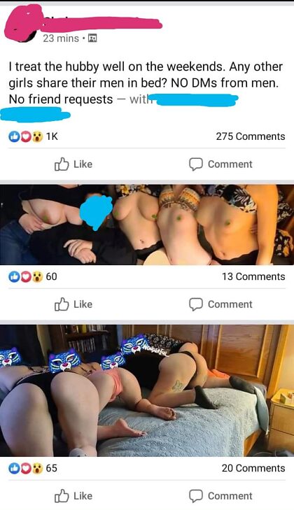 Sharing your sex life with photos to boot on Facebook..