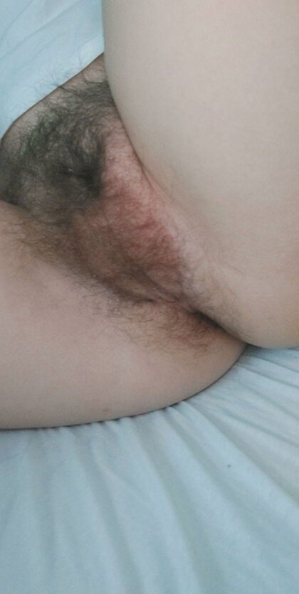 my first post here i hope you guys like how hairy my pussy is