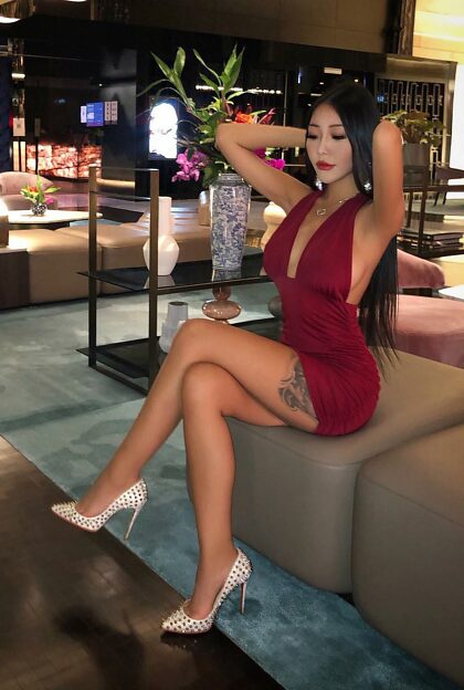 Tight dress and heels