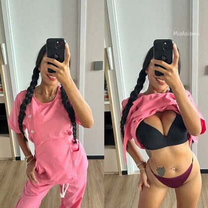 My first time here, Asian nurse on and off