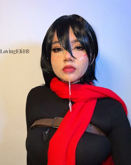 Mikasa got a facial