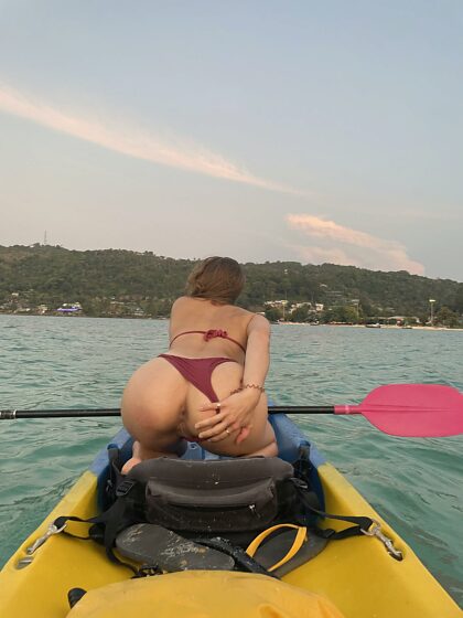 Showing off my ass to passing boats