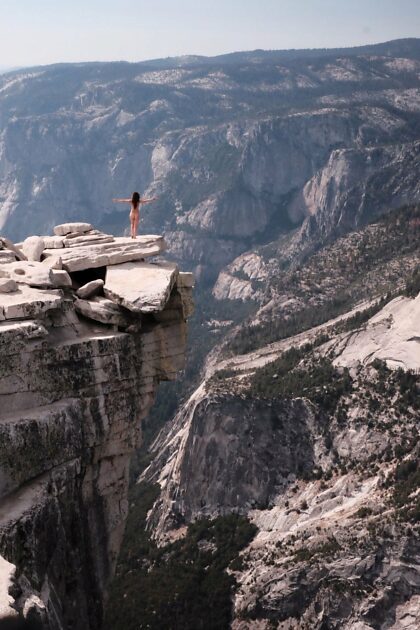 Cliffs and crevasse