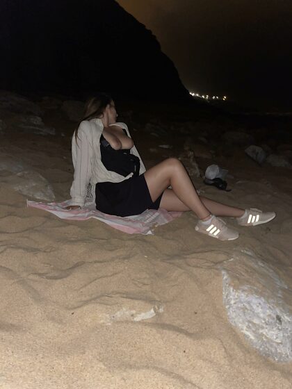 The beach hits different at night