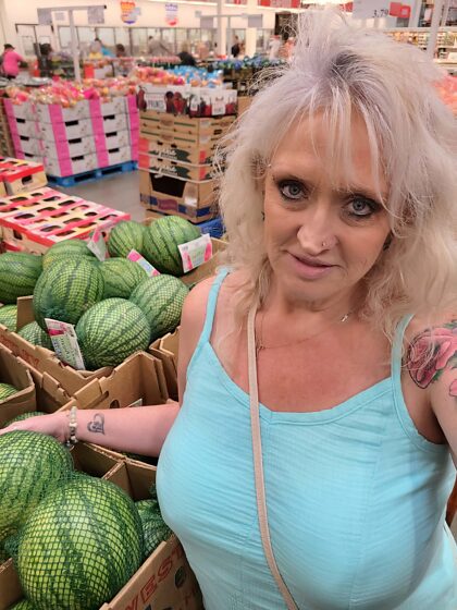 I see you looking at my melons...