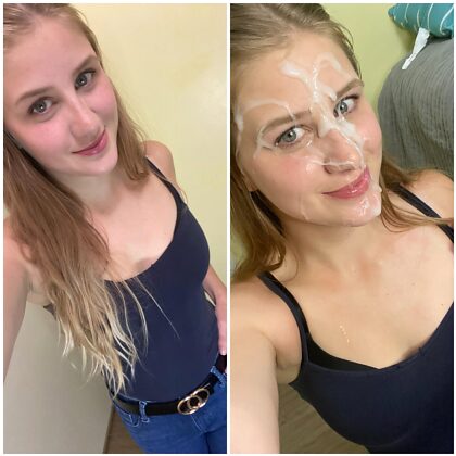 Before and after selfie 