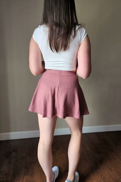 Underwear are too visible through this skirt, so I had to go without.