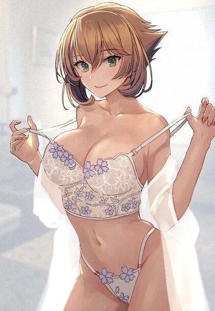Mutsu shows off her night outfit