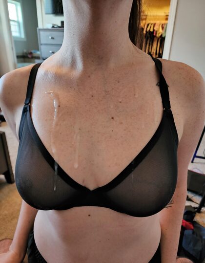 My sheer bras get him going every time
