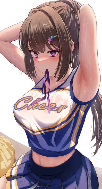 Sweaty cheerleader