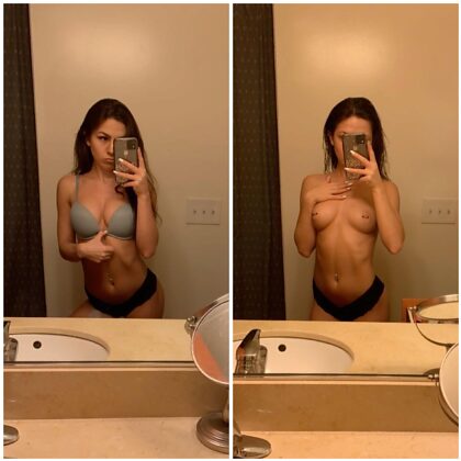 Avant et après ma douche