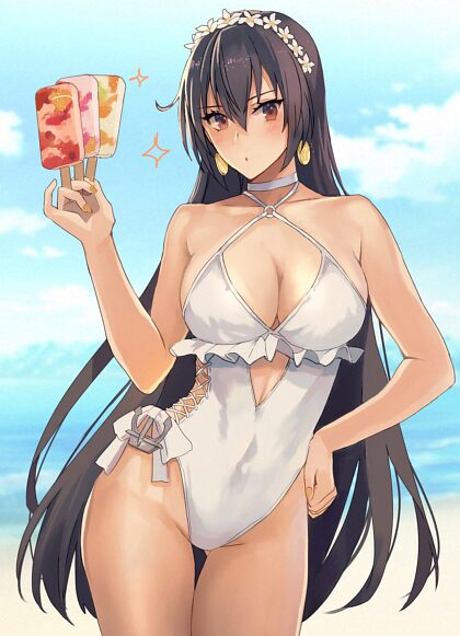 Nagato te ofrece paletas heladas (@skchkko)[Kancolle]