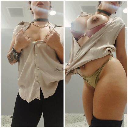 my milf nipples are in need of a nibble. care to oblige before I have to return to my desk? you can send me back to work with a pussy filled w cum too