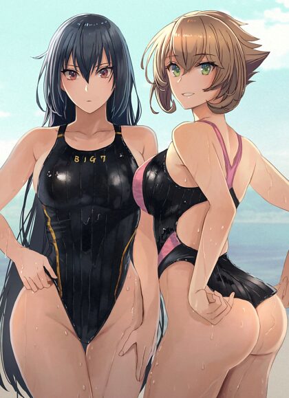 Competition swimsuits are dope (skchkko)[Kancolle]