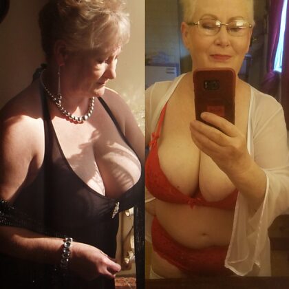 68 anos com peito enorme