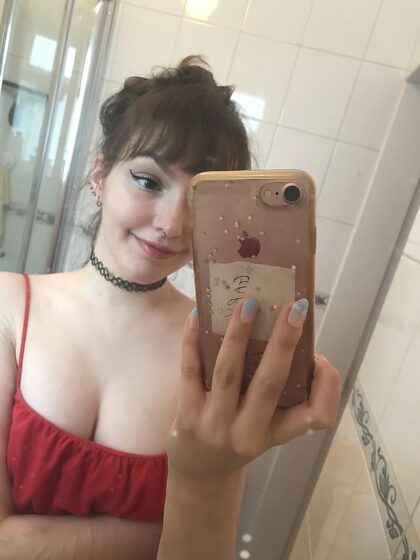 lilowe selfie w lustrze