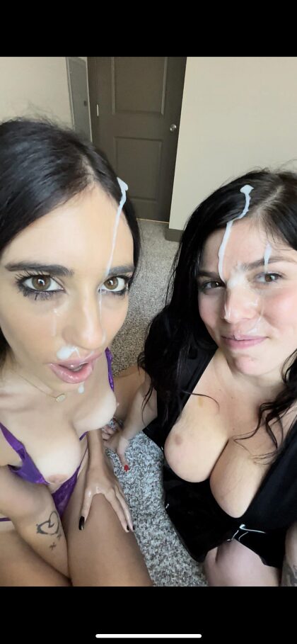 POV: You just gave us a great facial after we sucked your dick