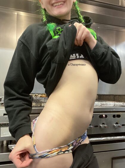 Always want to get naked in the kitchen at work
