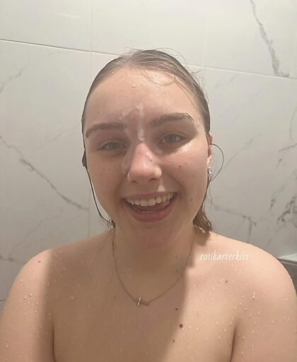 I look so innocent with a shower facial 