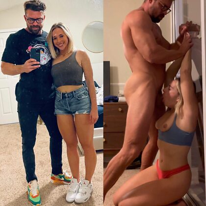 Before our Date night vs after our date night. Why I can never wait to get her home