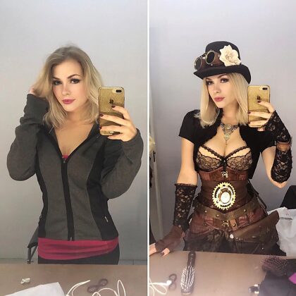 Vor und nach Steampunk mit Irine Meier