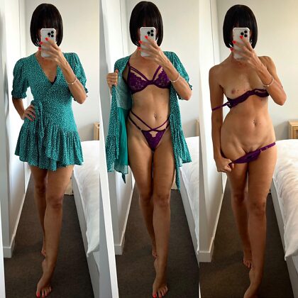 Stages of undressing. 46yo MILF.