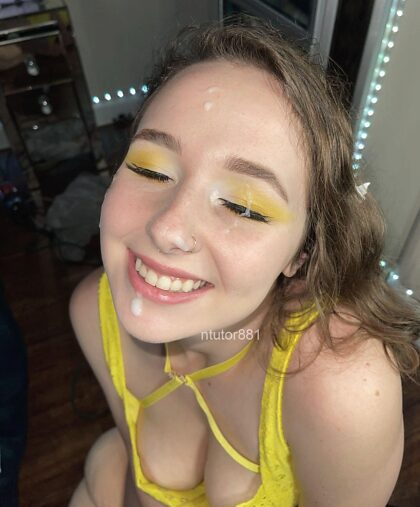 never been happier than when my face is covered in cum ;) im always excited for it