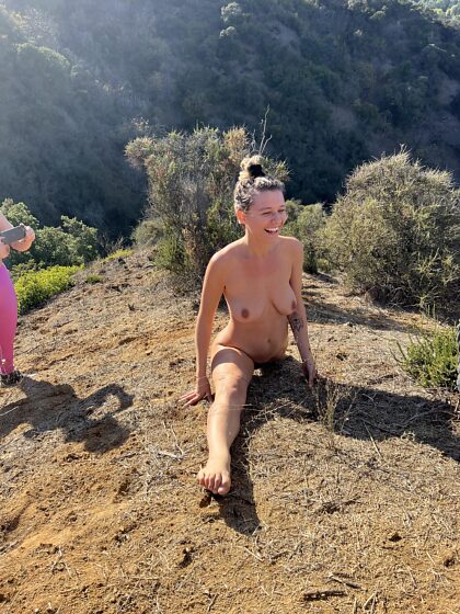 My friend was so impressed by my split on our hike hehe!