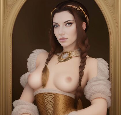 18 岁的维多利亚时代美女，拥有完美的编织胸部和更白皙的皮肤，部分裸体