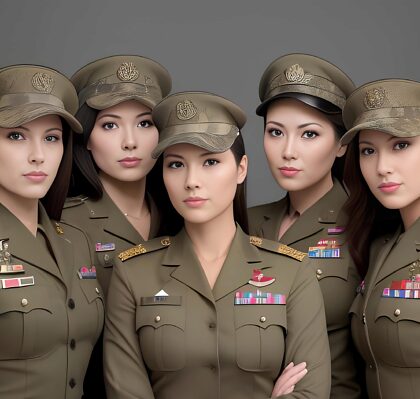 섹시한 중년 여성 액션의 몇몇 육군 아가씨들!