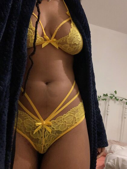 I come out of the shower wearing this, what’s your next move?